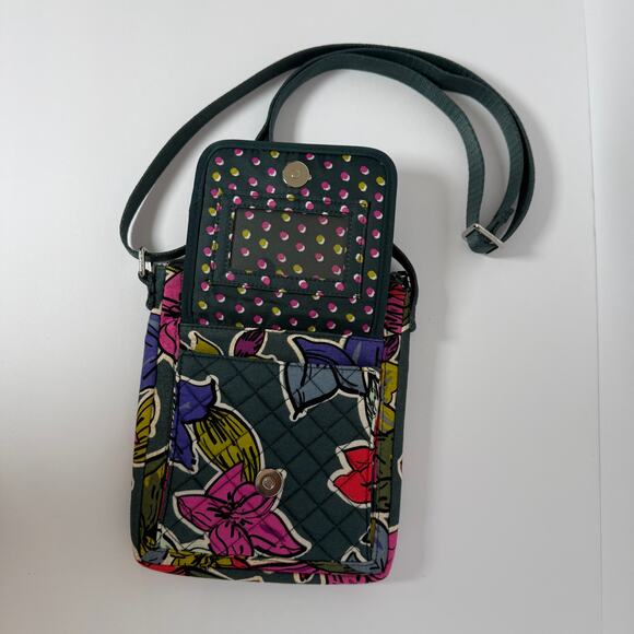 VB Mini Hipster Iconic RFID FALLING FLOWERS Crossbody - Picture 4 of 6